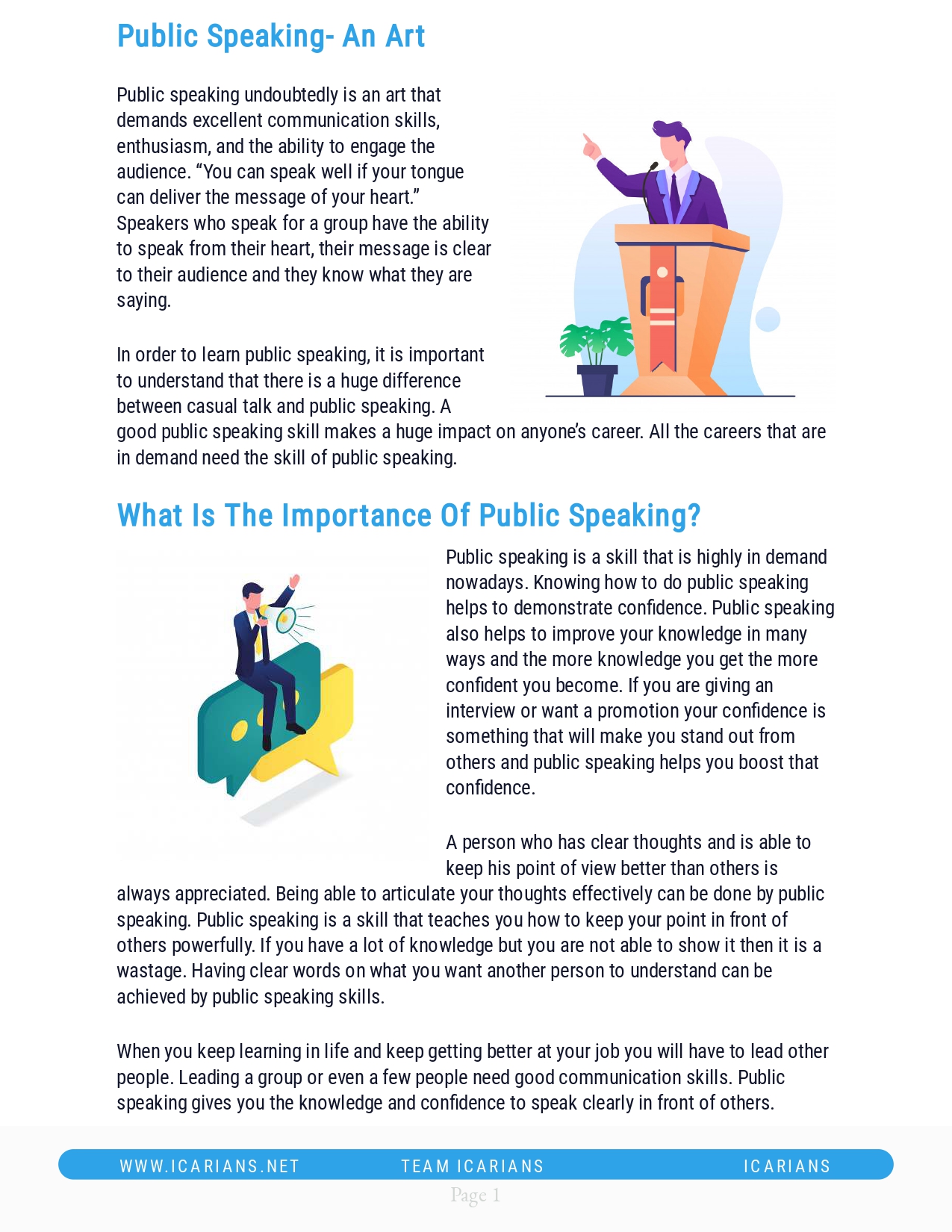 Public Speaking- An Art